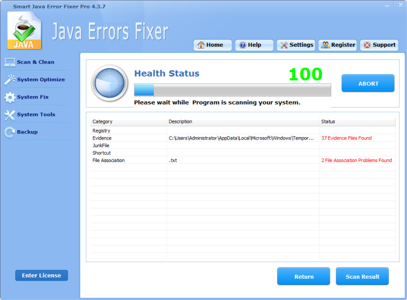 Click to view Smart Java Error Fixer Pro 4.3.7 screenshot