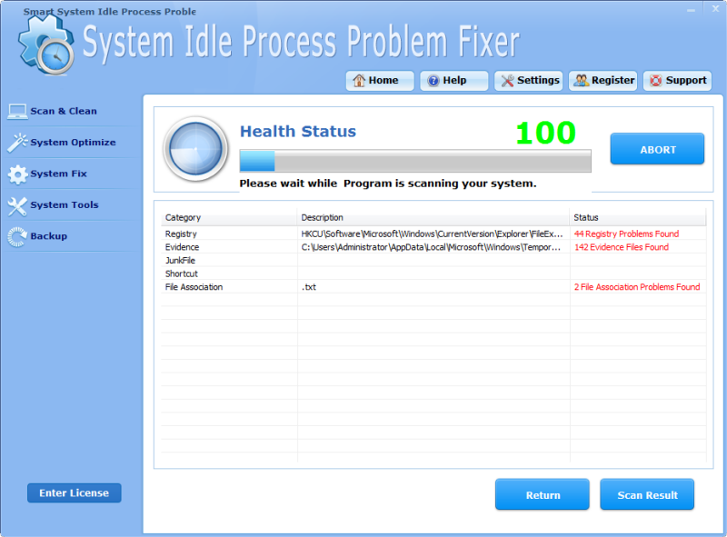 Click to view Smart System Idle Process Problem Fixer Pro 4.3.5 screenshot