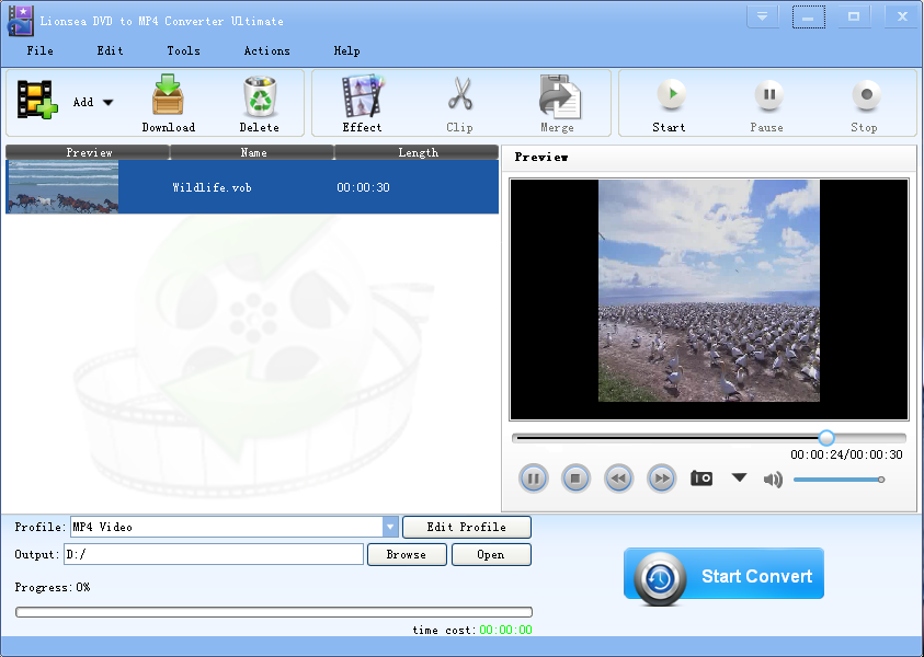 Windows 7 Lionsea DVD To MP4 Converter Ultimate 4.5.5 full