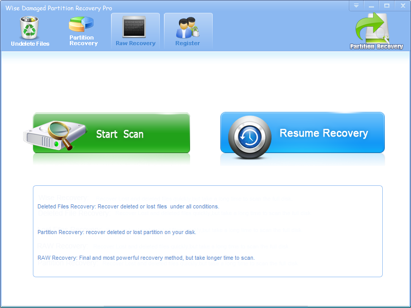 Windows 7 Wise Damaged Partition Recovery 2.8.1 full