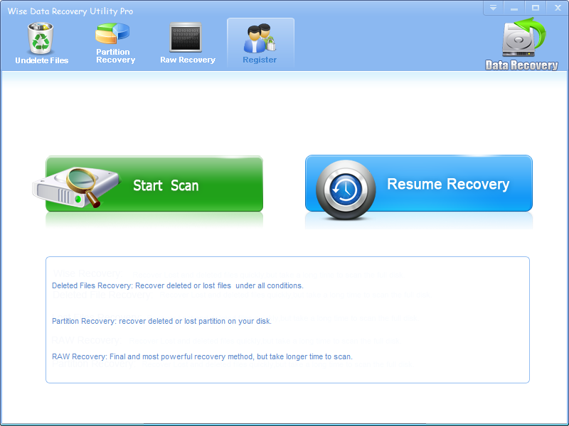 Windows 8 Wise Data Recovery Utility full