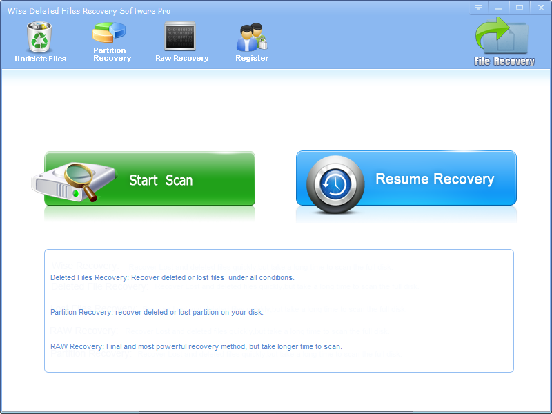 Windows 7 Wise Deleted Files Recovery Software 2.7.6 full