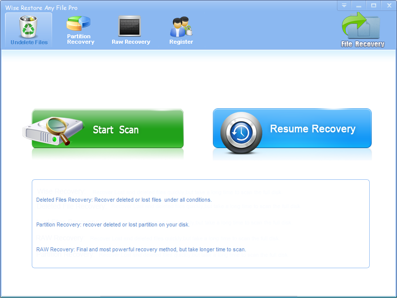 Windows 7 Wise Restore Any File 2.9.6 full