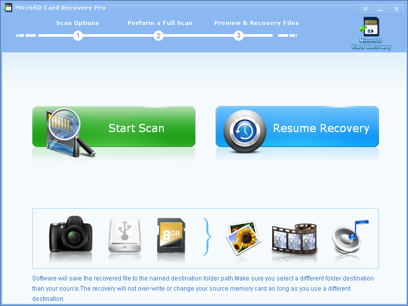 Click to view MicroSD Card Recovery Pro 2.9.9 screenshot